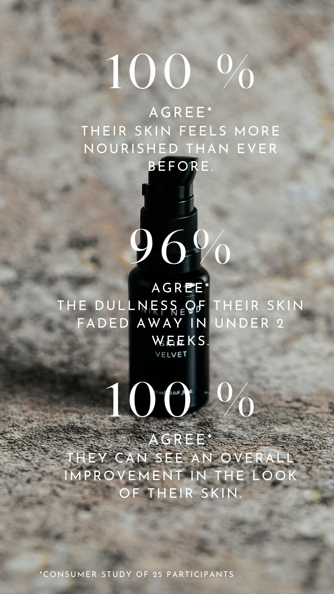 Niki Newd® Skin Velvet rated highly in customer feedback – loved as a gentle antioxidant face serum.