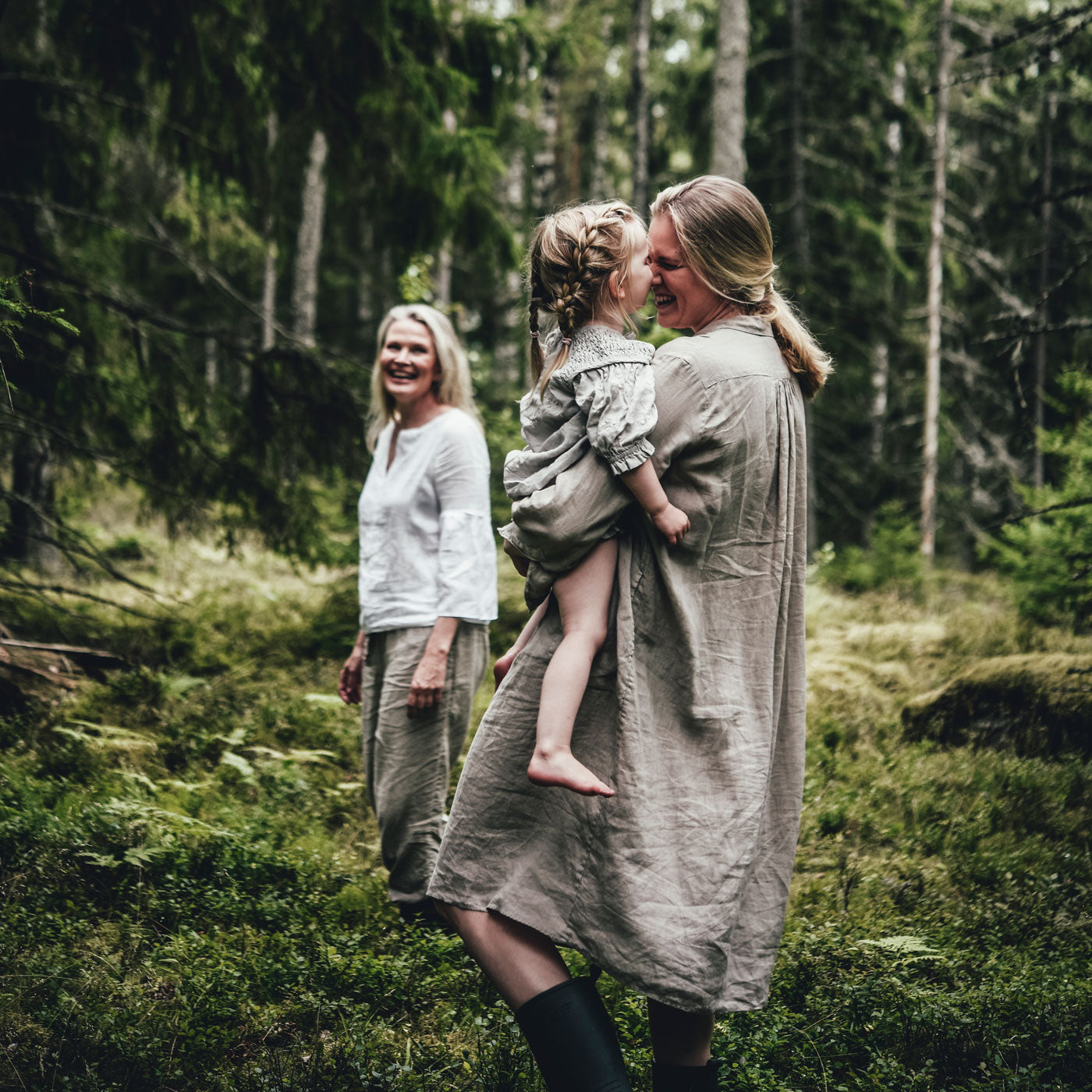Four generations of Kirsi’s family — and beloved Scottish Deerhounds — supporting and inspiring the Niki Newd skincare journey.