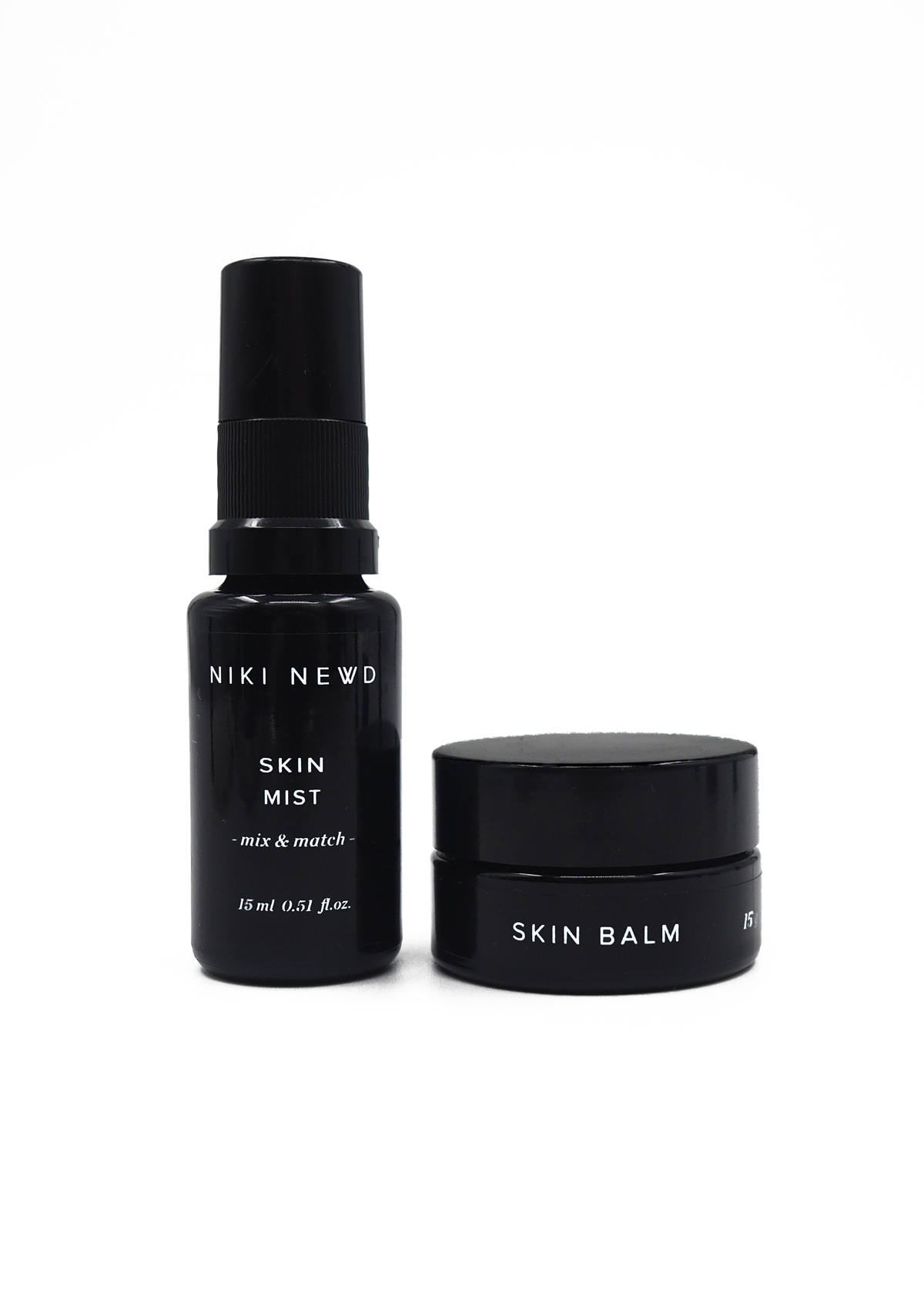Niki Newd® Skin Balm & Skin Mist – natural daily skincare duo that helps defend against blemishes and signs of aging.