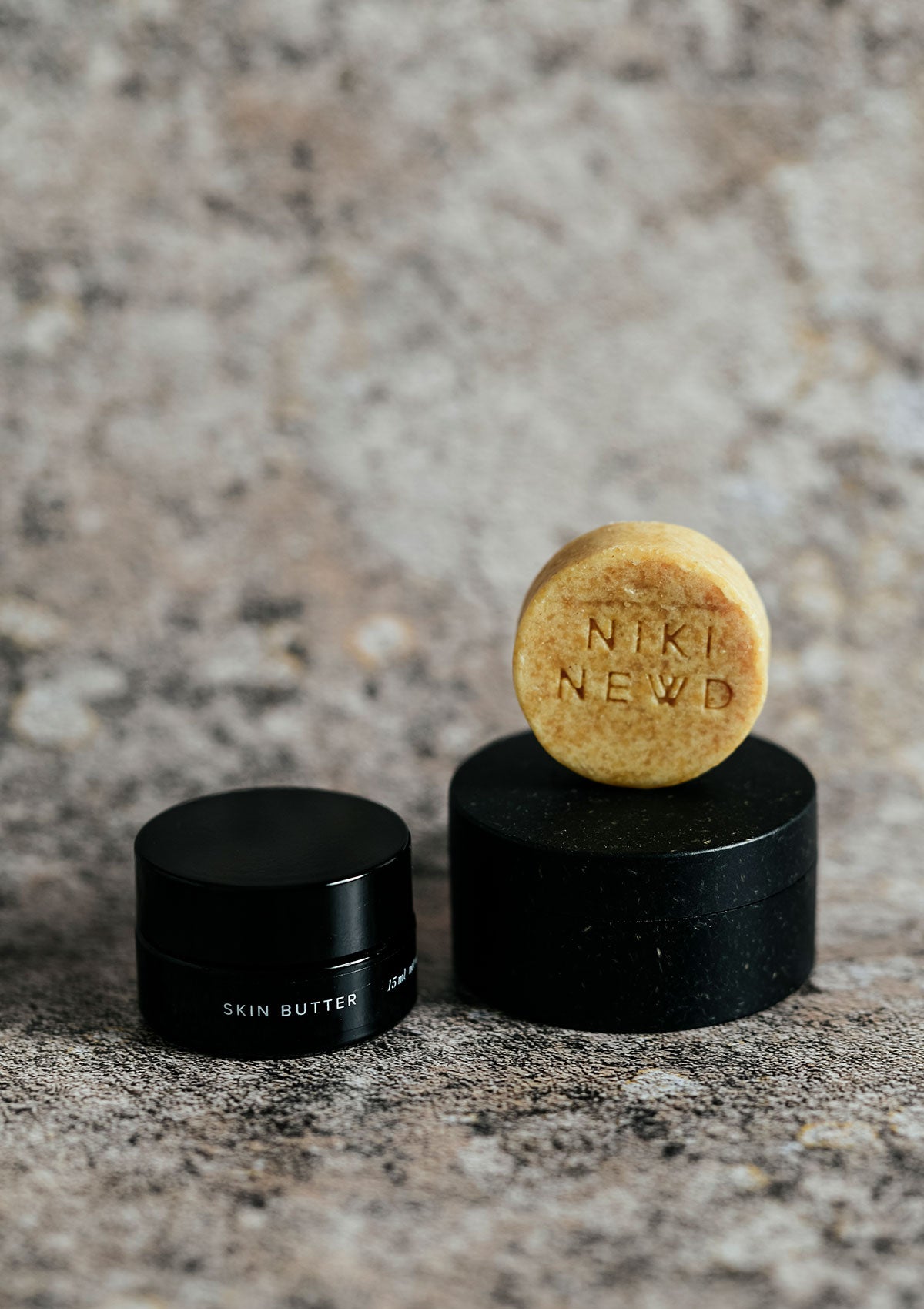 Open view of Niki Newd® Travel Set – compact, freshly handcrafted skincare set designed for effortless travel care.