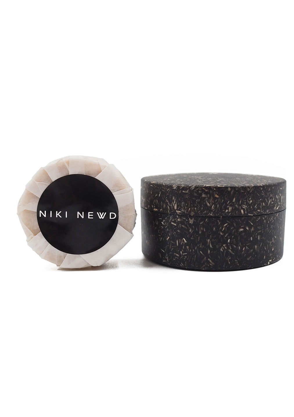 Niki Newd® Oatmeal Soap with Case – natural face cleanser and travel-ready skincare essential.