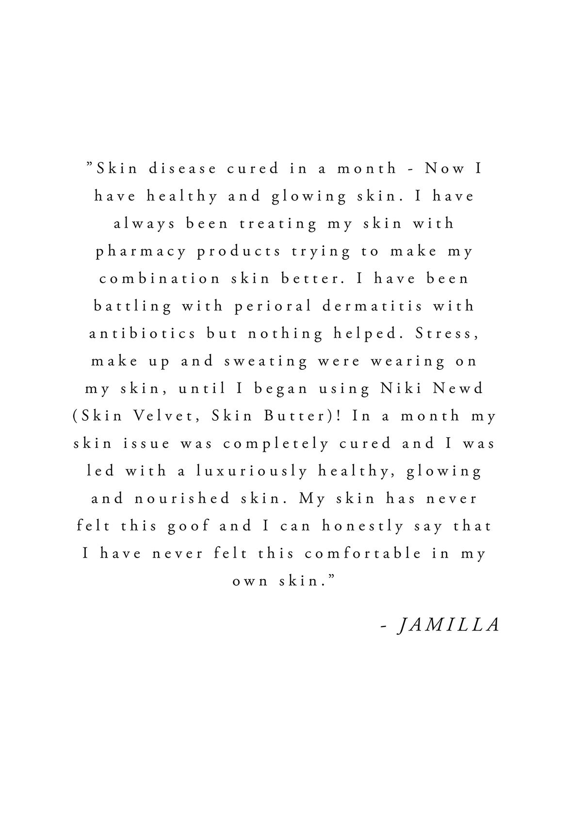 Real customer review of Niki Newd® Skin Butter – praised as the best antioxidant cream for nourishing and caring for face and eyes.