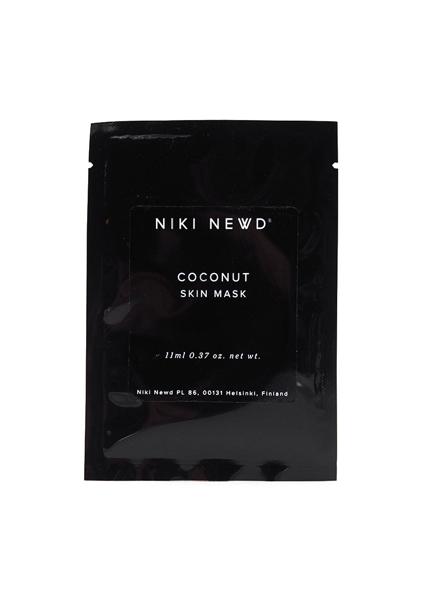 Niki Newd® Coconut Skin Mask – kirkastava ja kosteuttava kookosnaamio, joka elvyttää kuivaa ja väsynyttä ihoa.