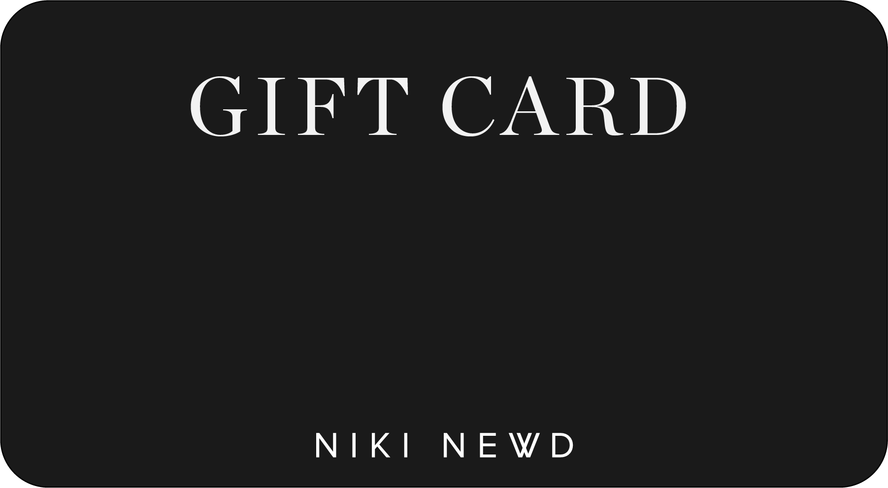 Niki Newd Gift Card for facial and massage