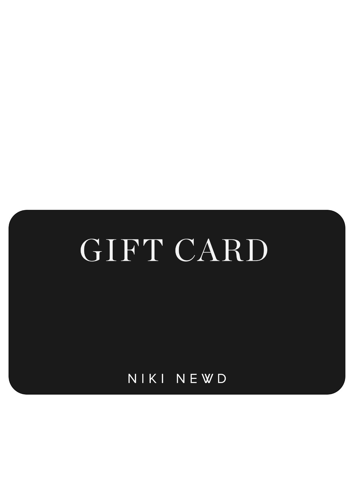 Niki Newd® Gift Card – a luxurious natural skincare gift, perfect for sharing the freshness and purity of Niki Newd®.